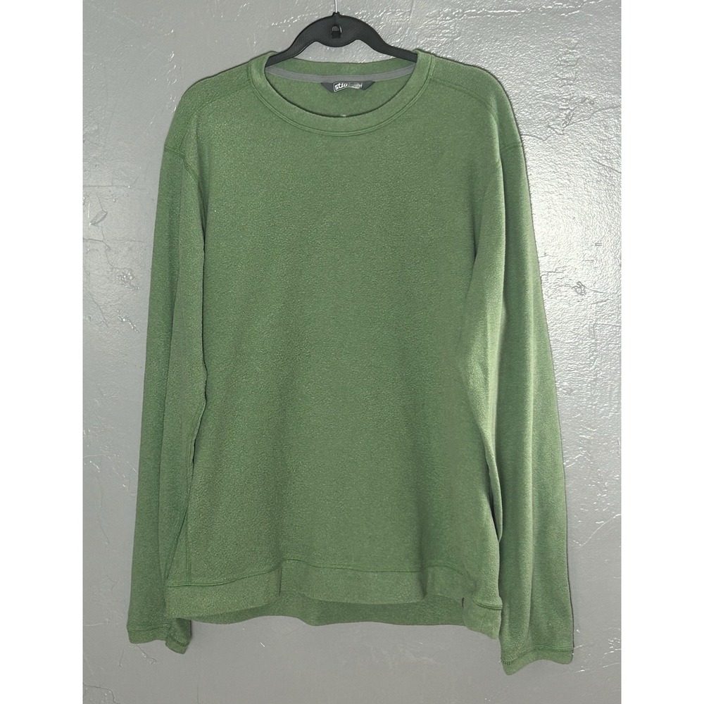 Men's Stio Turpin Fleece Crew from  Green Size XL Gorp Core Hiking Camping